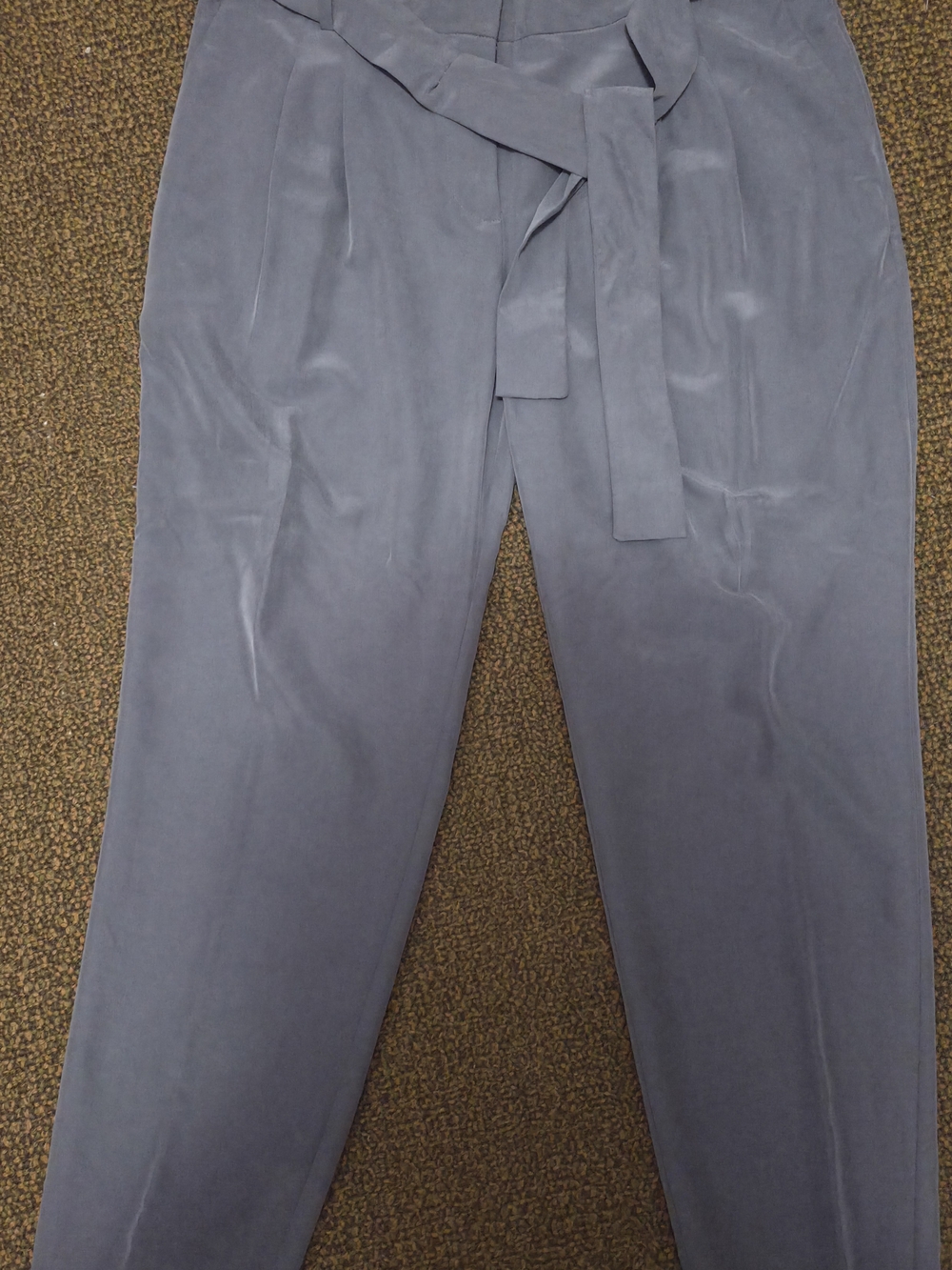 The Limited Slate Gray High-Waist Tie-Belt Chinos